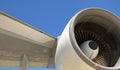 Jumbo Jet Engine & Wing Royalty Free Stock Photo