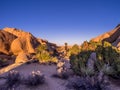 Jumbo Rocks at sunset in Joshua Tree National Park Royalty Free Stock Photo