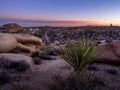 Jumbo Rocks at sunset in Joshua Tree National Park Royalty Free Stock Photo