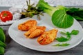 Jumbo Shells pasta staffed with ricotta cheese Royalty Free Stock Photo