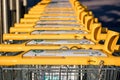 Jumbo shopping carts made by Wanzl Royalty Free Stock Photo