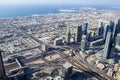 Jumeira district view from Burj Khalifa tower Royalty Free Stock Photo