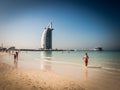 Jumeirah Beach and Burj al Arab in Dubai