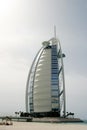 Jumeirah Beach and Burj Al Arab Hotel in Dubai Royalty Free Stock Photo