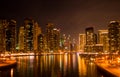 Jumeirah Lake Towers at night