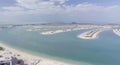 Jumeirah Palm Island, aerial view of Dubai - UAE Royalty Free Stock Photo