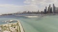 Jumeirah Palm Island, aerial view of Dubai - UAE Royalty Free Stock Photo