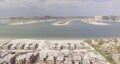 Jumeirah Palm Island, aerial view of Dubai - UAE Royalty Free Stock Photo