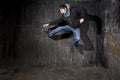 Jump - breakdance concept Royalty Free Stock Photo