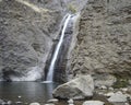 Jump Creek Falls waterfall, Marsing, Idaho in the Owyhee Mountains, right close landscape