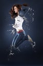 Jump dancer Royalty Free Stock Photo