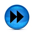 Jump forward Help icon on classy splash blue round button illustration