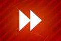 Jump forward icon isolated on abstract red gradient magnificence background Royalty Free Stock Photo