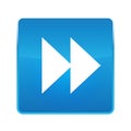 Jump forward icon shiny blue square button