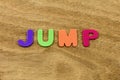 Jump jumping play fun time toddler children letters plastic