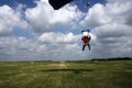 Jump from a parachute