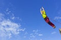 Jump rope from a high rock in the mountains. Royalty Free Stock Photo