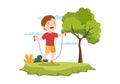 Jump Rope Illustration with Kids Playing Skipping Wear Sportswear in Indoor Fitness Sport Activities Flat Cartoon Hand Drawn Royalty Free Stock Photo