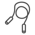 Jump rope line icon. Exercise rope illustration isolated on white. Skipping rope outline style design, designed for web Royalty Free Stock Photo