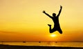 Jump silhouette Royalty Free Stock Photo