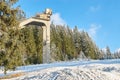 Jump ski ramp in Vorokhta, Ukraine Royalty Free Stock Photo