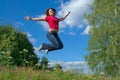 Jump into the sky (series) Royalty Free Stock Photo