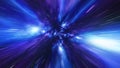 Jump in Time vortex tunnel blue galaxy background Royalty Free Stock Photo