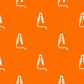 Jumper cable pattern vector orange Royalty Free Stock Photo