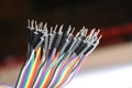 Jumper wires which is male type mainly used in making breadboard connections related to electronics projects,multicolor jumper