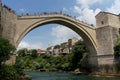 Jumpers from the Old Bridge and spectators in Mostar