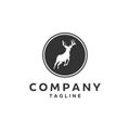 Jumping antelope deer logo