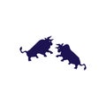 Jumping bull vector logo template design