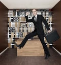 Jumping Businessman Royalty Free Stock Photo