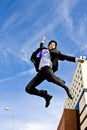 Jumping businessman Royalty Free Stock Photo