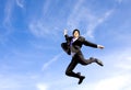 Jumping businessman Royalty Free Stock Photo