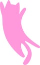 Jumping Cat Silhouette Royalty Free Stock Photo