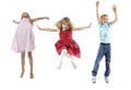 Jumping children Royalty Free Stock Photo