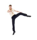 Jumping Dance Young Man Royalty Free Stock Photo