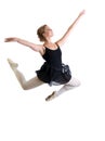 Jumping dancer girl isolated Royalty Free Stock Photo