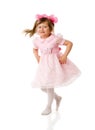 Jumping Excited Girl Royalty Free Stock Photo