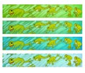 jumping frogs Royalty Free Stock Photo