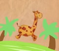Jumping giraffe