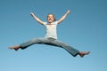 Jumping girl Royalty Free Stock Photo