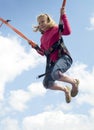 Jumping girl Royalty Free Stock Photo