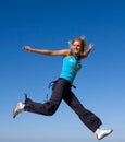 Jumping girl Royalty Free Stock Photo