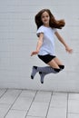 Jumping girl Royalty Free Stock Photo