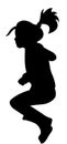 Jumping girl silhouette vector