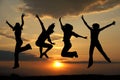 Jumping girls Royalty Free Stock Photo