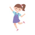 jumping happy girl Royalty Free Stock Photo