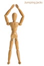 Jumping jacks pose Royalty Free Stock Photo